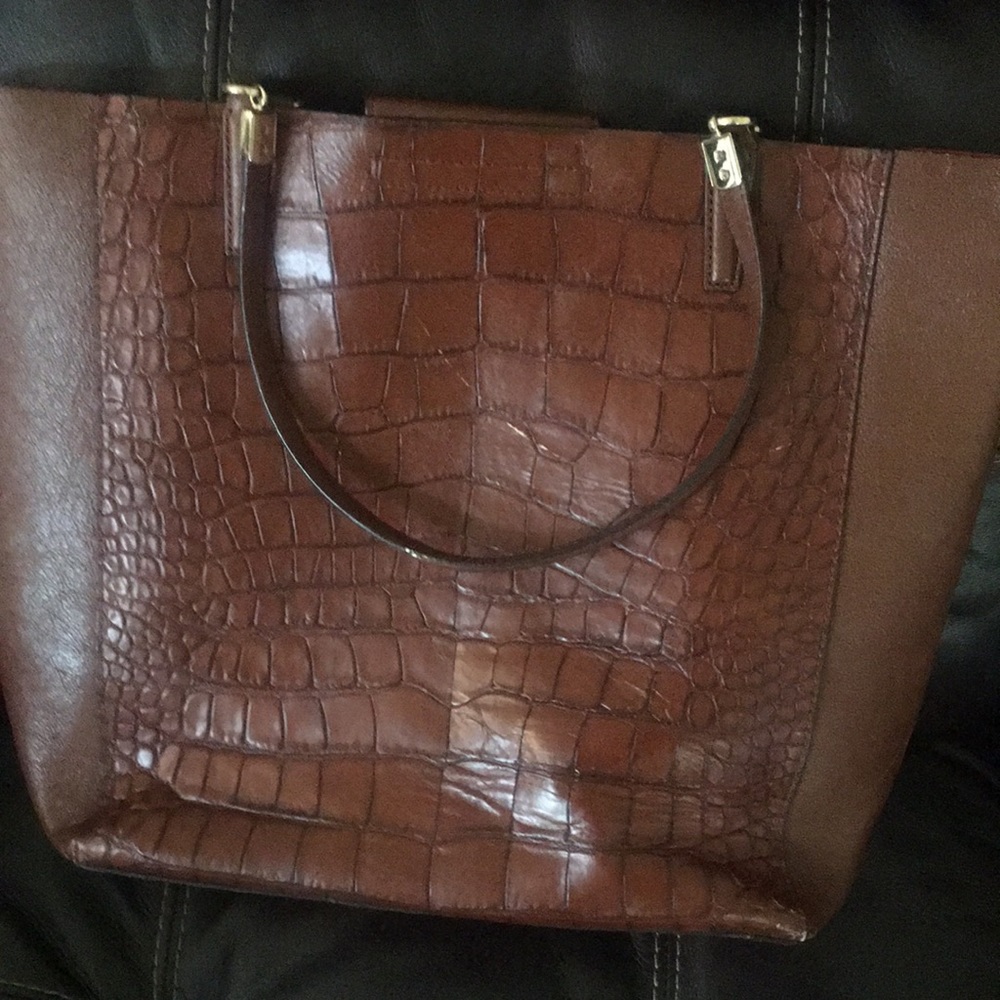 Coach brown leather tote. - Picture 2 of 5